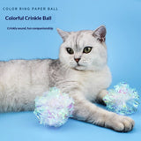 2-pack of cat crinkle paper balls, cat toys, a fun gadget to keep cats entertained, a self-amusing toy for cats, white cat balls, crinkle paper balls