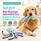 Octopus dog chew toy, interactive plush toy for companionship and boredom relief, suitable for large dogs, prevents destructive chewing, helps with teeth cleaning, and is a pet toy