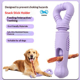 New rotating chew toy for dogs, a dental cleaning and teeth-grinding treat stick, a boredom-relieving gadget, and a durable, bite-resistant pet toy
